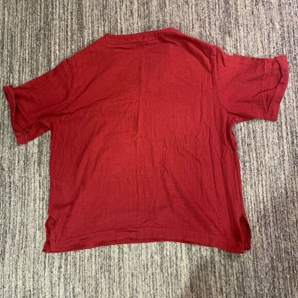 Lot of 3 Haband Womens Large Cotton‎ Pullover Tops Red White Green Short Sleeves - Picture 10 of 10